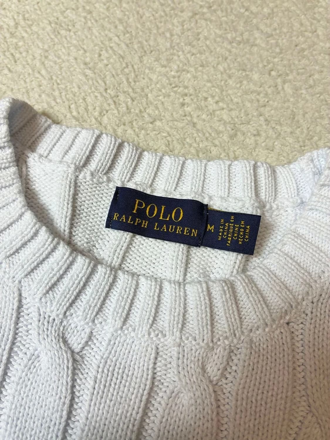 폴로 랄프로렌 코튼 우먼 꽈배기 반팔 니트 PN7163 상품이미지6