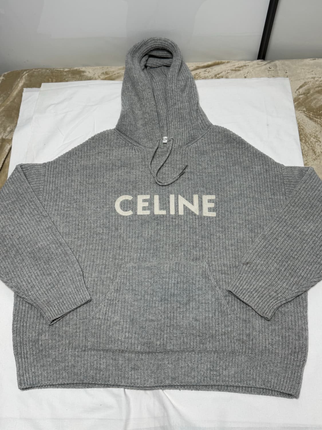셀린느 / 리브드 울 로고 니트 후드 / M 상품이미지2