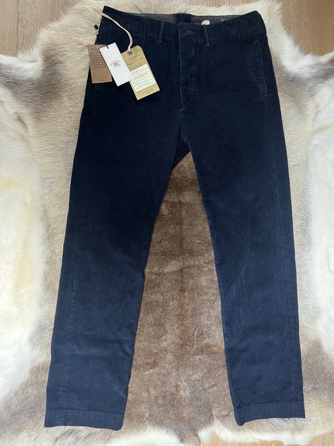 RRL 오피서핏 코듀로이 치노팬츠 인디고 네이비 상품이미지1