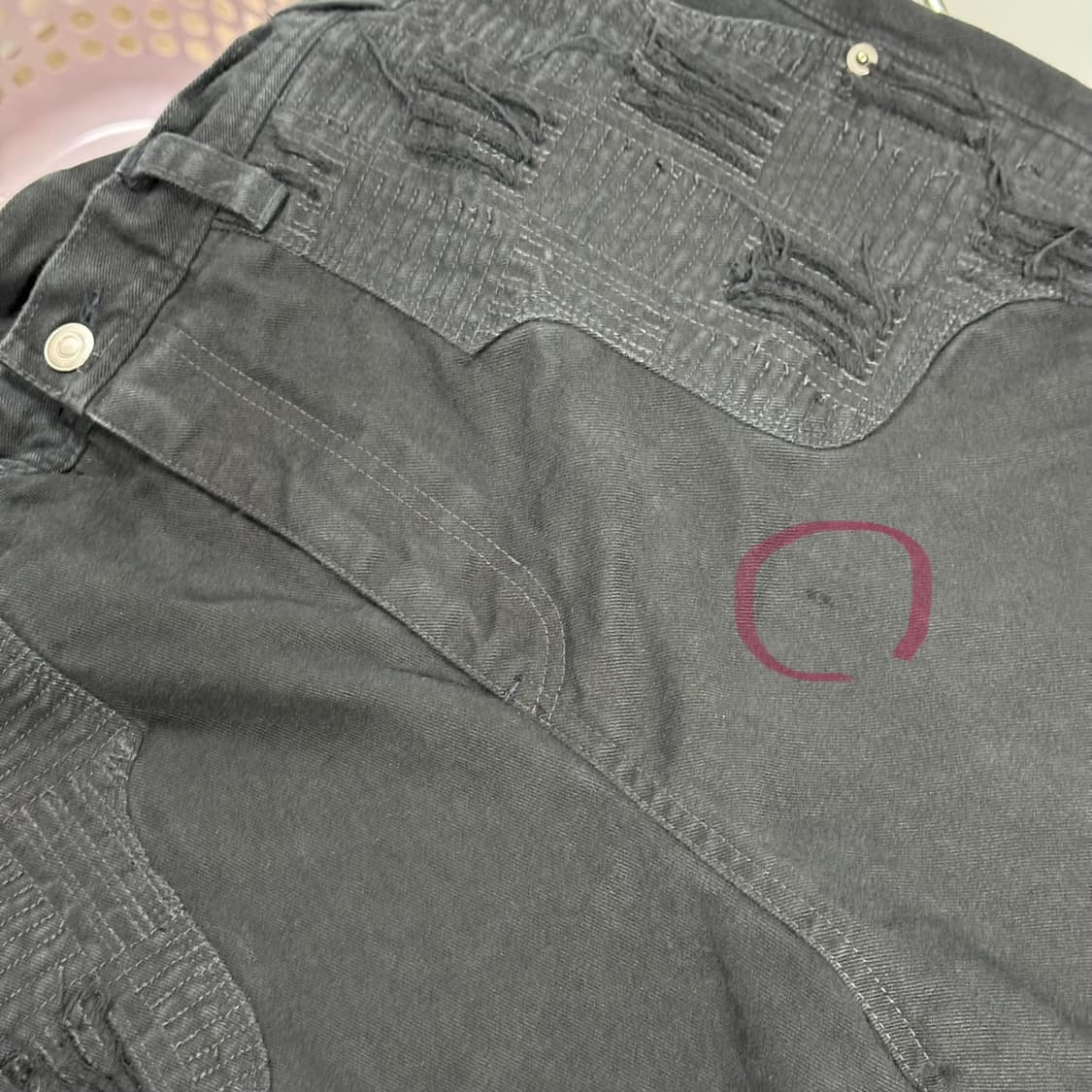 4) 폴리테루 1011 웨스턴 보로 팬츠 블랙 트윌 상품이미지4