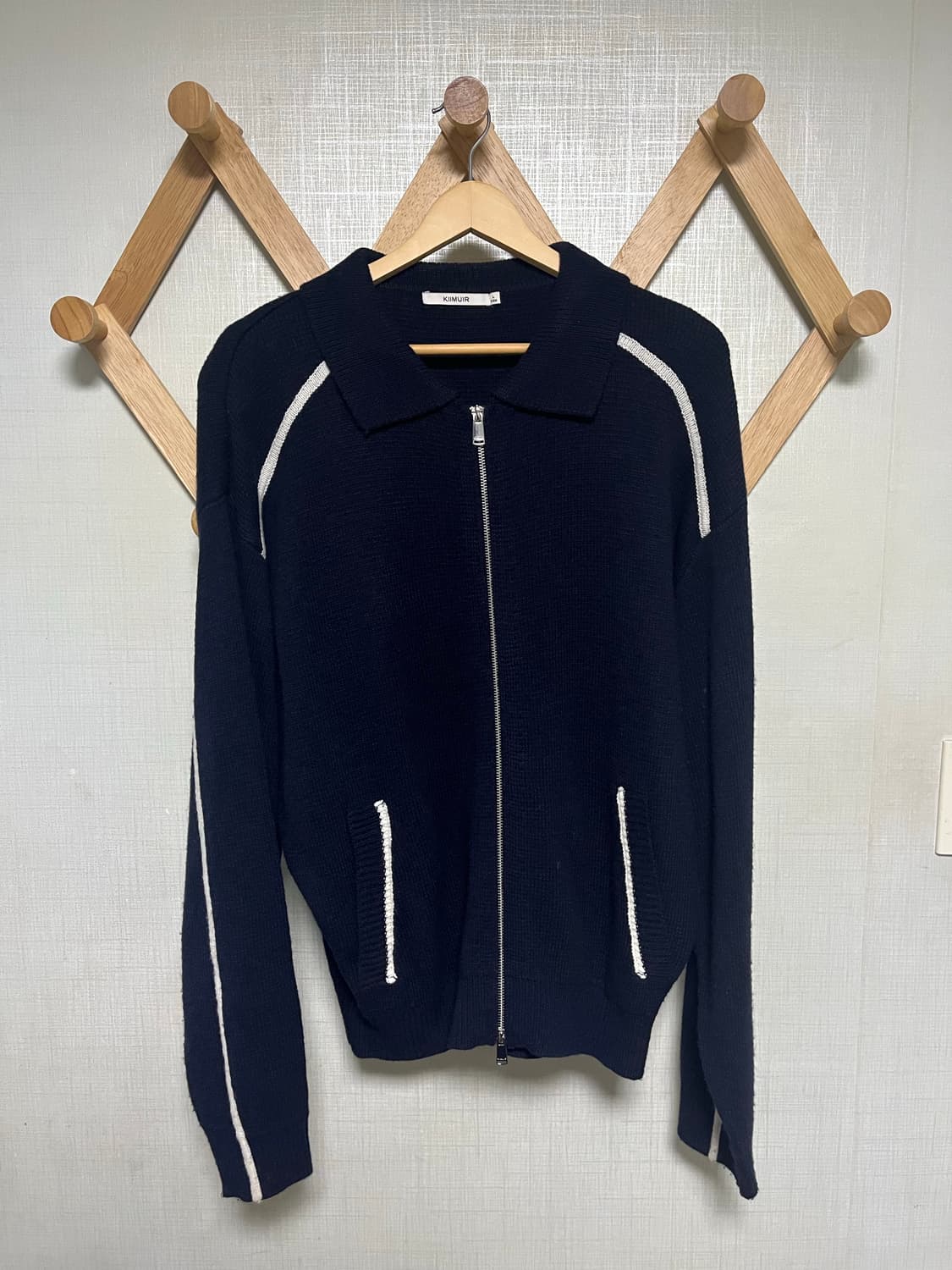 키뮤어 울 헤비웨이트 니트 블루종 상품이미지2