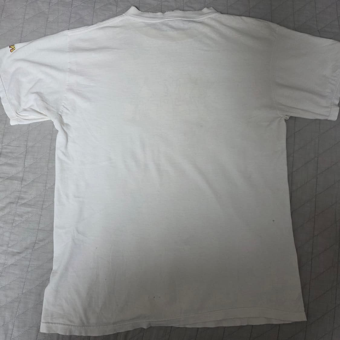 [L] 90s 훅업스 HOOK UPS 빈티지 티셔츠 화이트 트래쉬드 상품이미지6