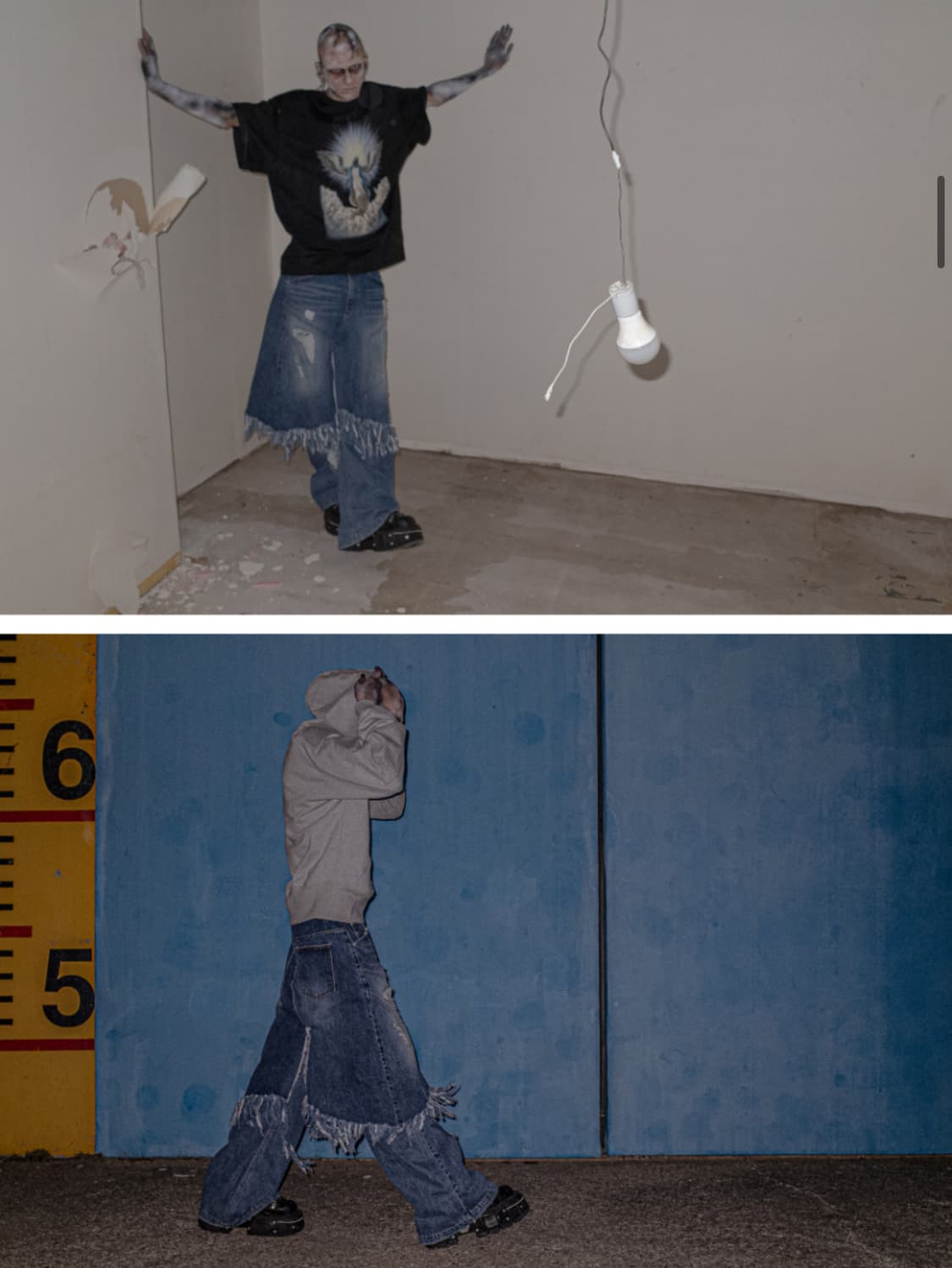 👖선데이 오프클럽 레이어드 데님팬츠👖 상품이미지5