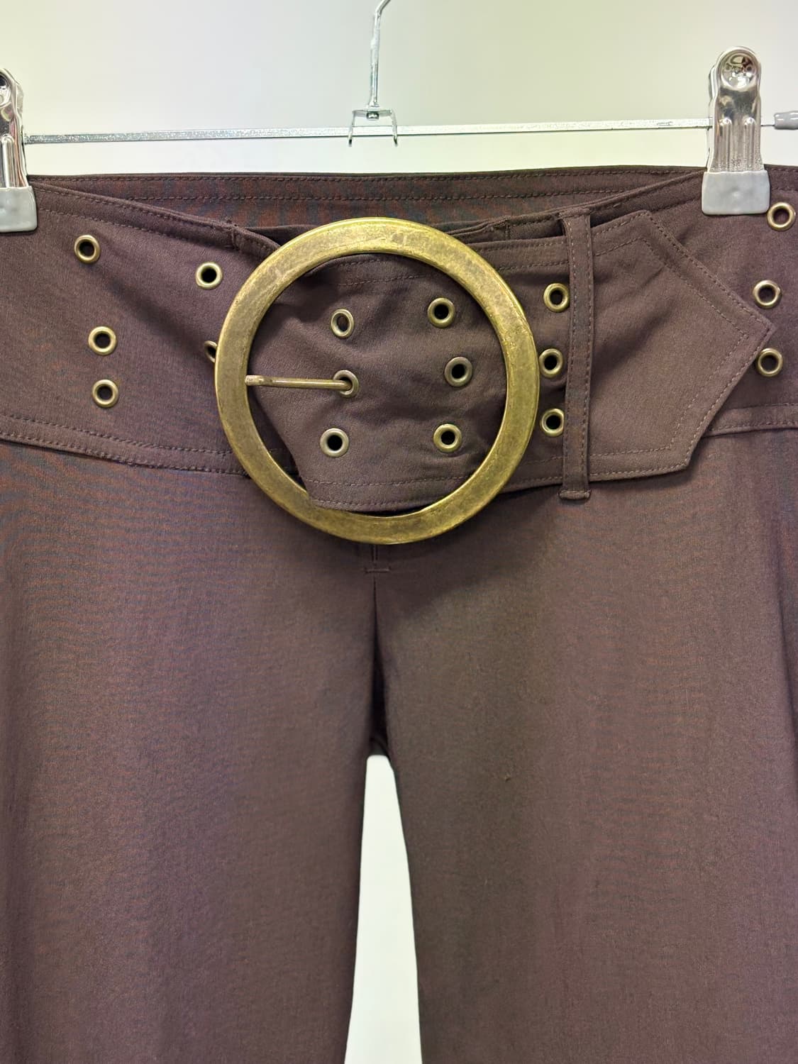 빅버클 버건디 로우웨이스트 부츠컷 팬츠 상품이미지3