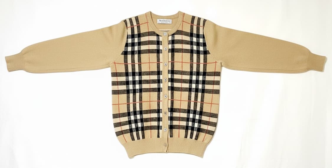 버버리 체크 라운드 가디건 상품이미지4