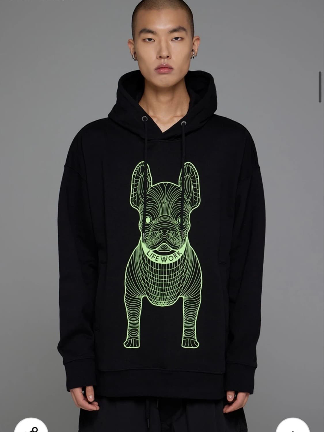 거의 새상품 라이프워크 빅라독 후드티 상품이미지1