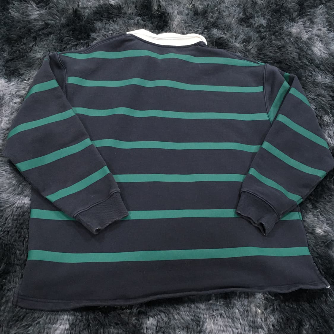 투티/0235 nautica 오버핏 스트라이프 카라 맨투맨 기모 상품이미지6