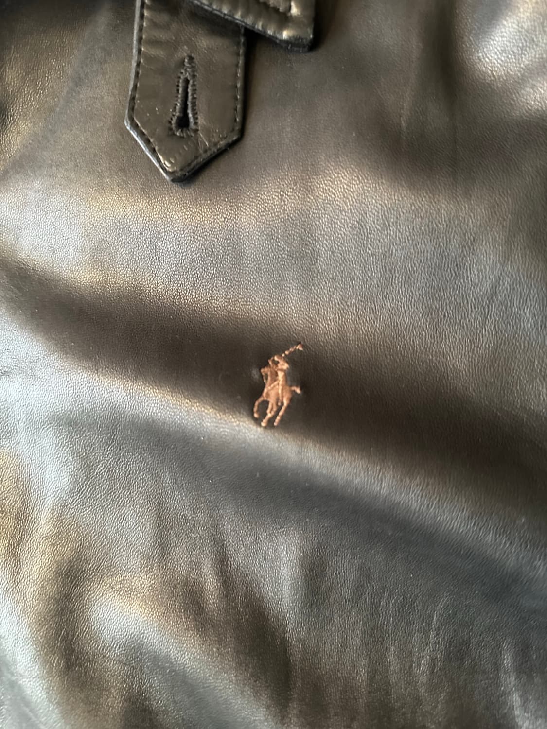 폴로 랄프로렌 90S 가죽 자켓 XL 블랙 (105-110) 상품이미지6