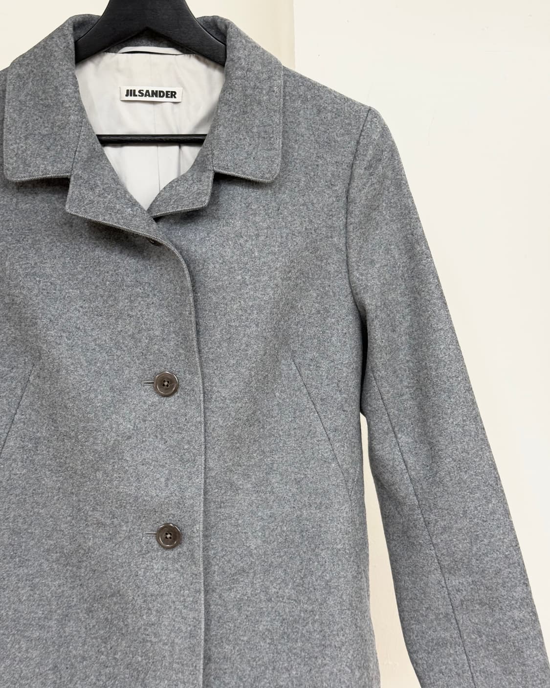 질 샌더 그레이 울 코트 상품이미지4