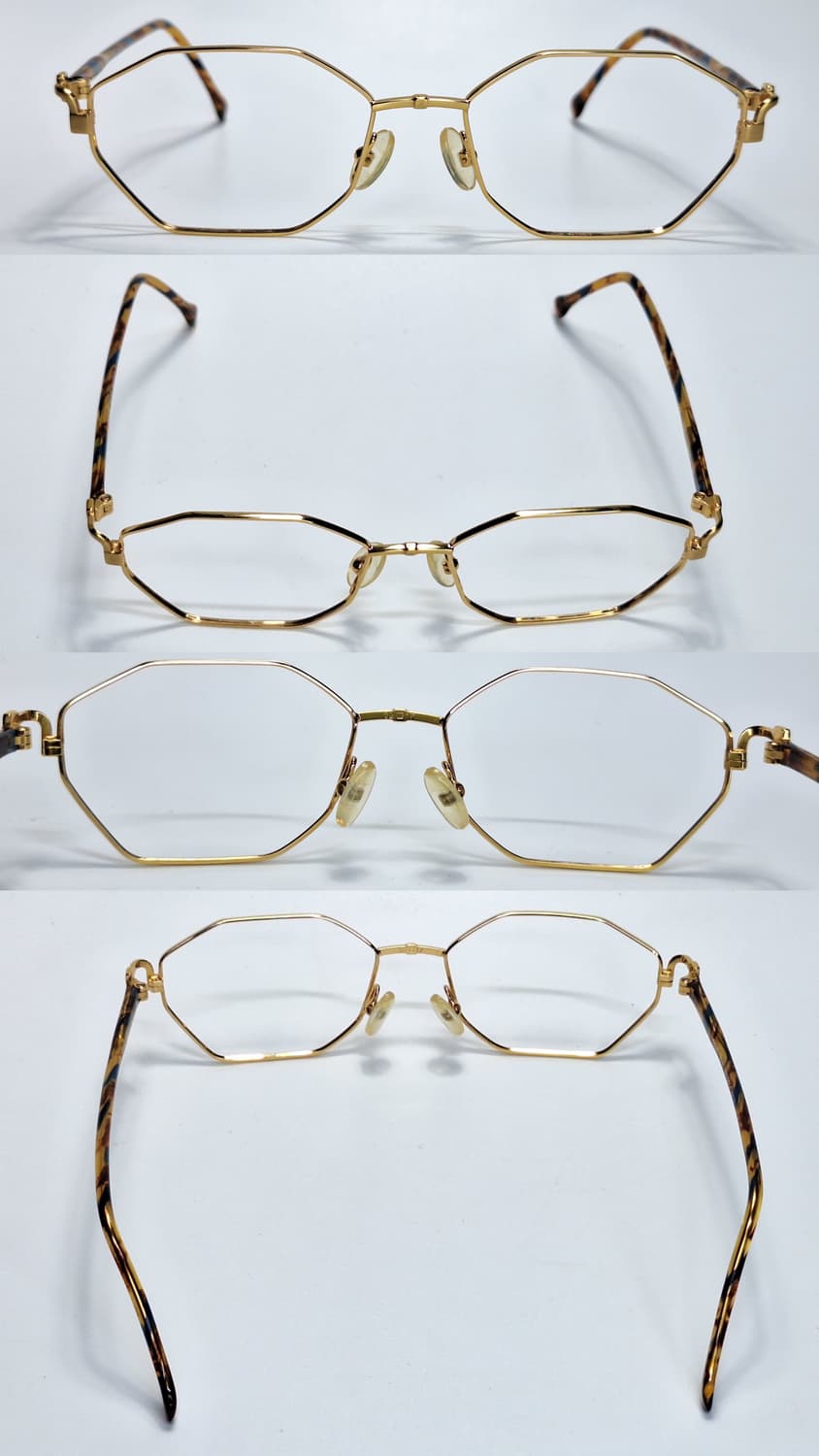 90s 일본 빈티지 프랑스제/ELCE 엘세 1539 팔각 안경테 톨토이즈 상품이미지5