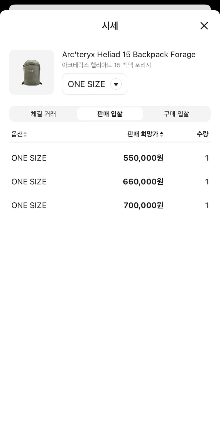 (새상품급) 아크테릭스 헬리아드 15 백팩 포리지 상품이미지2