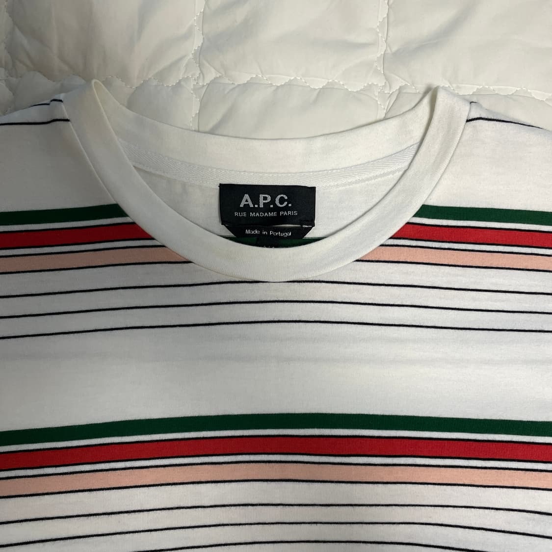 아페쎄  스트라이프 코튼 져지 크루넥 티셔츠 상품이미지4