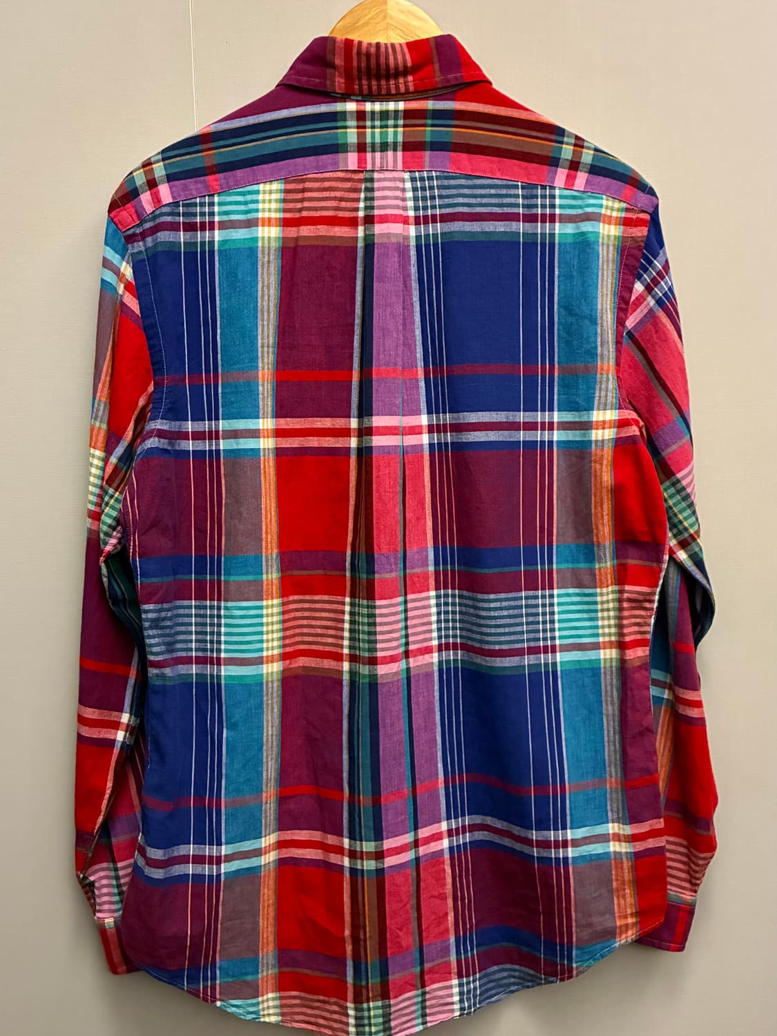 (M/100)POLO 폴로랄프로렌 마드라스 코튼 버튼다운 체크셔츠 상품이미지7