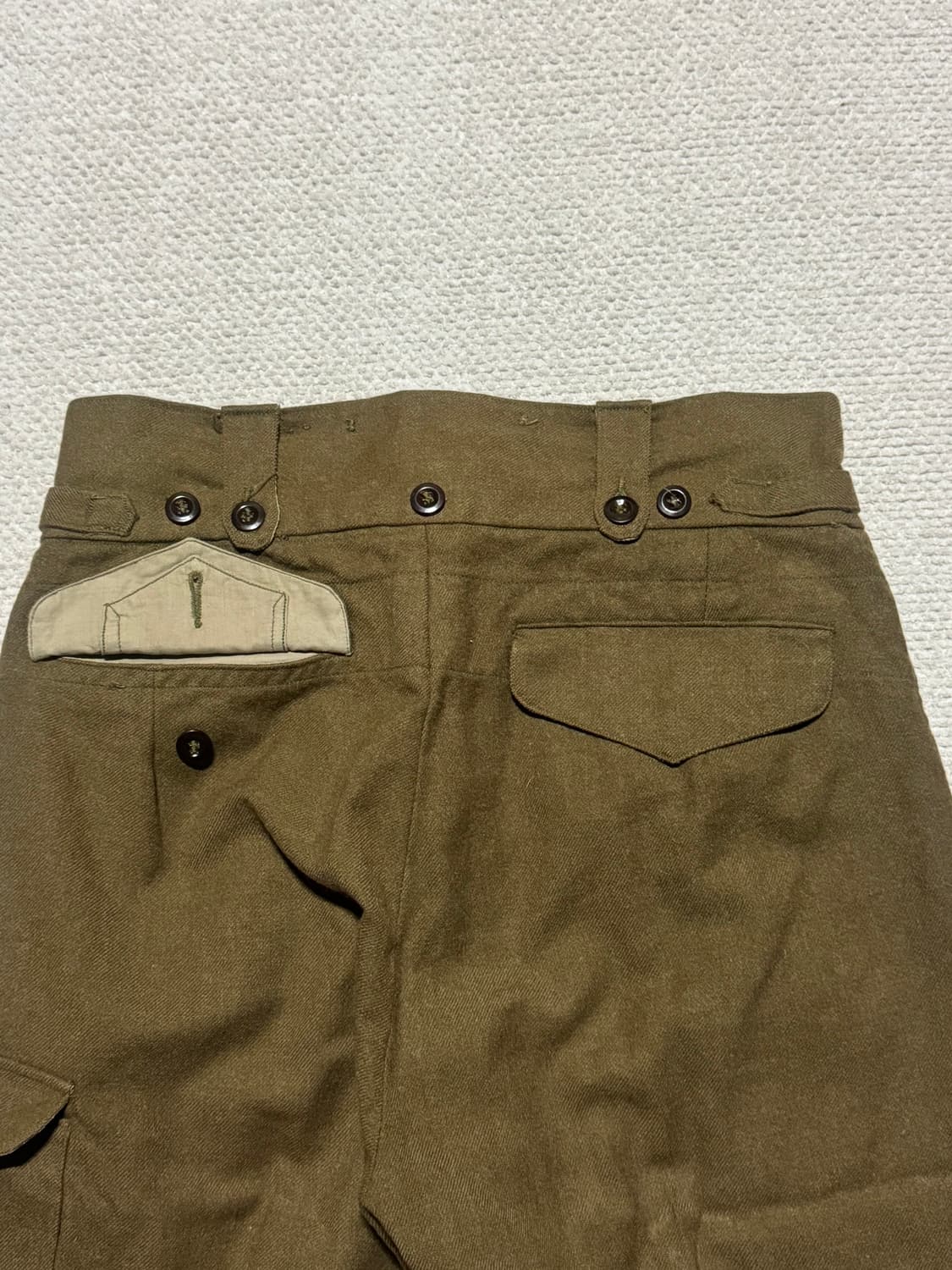 50s 리얼 빈티지 호주군 베틀 드레스 울 팬츠 상품이미지7