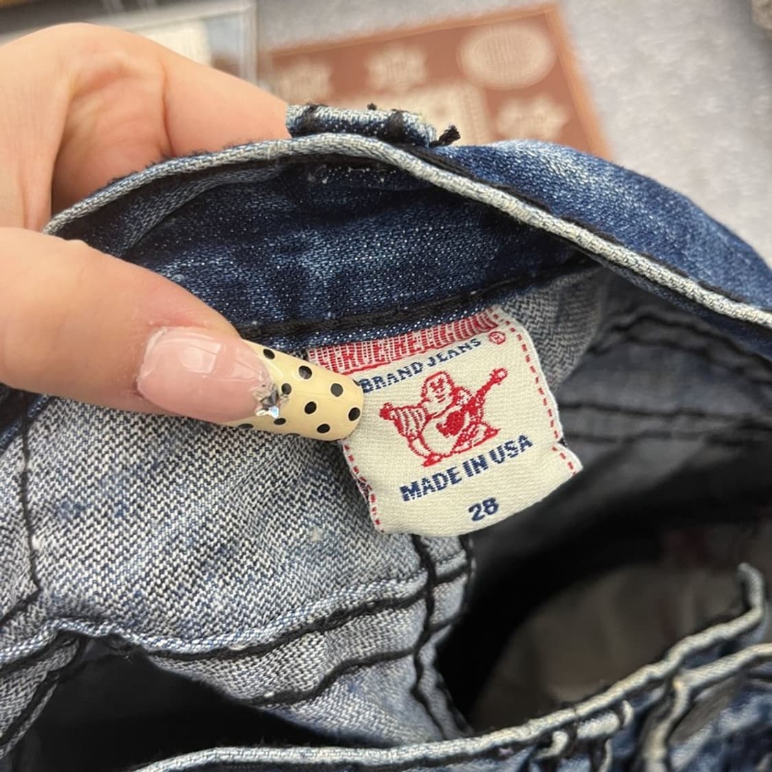 트루릴리전 빌리슈퍼티 Y2K 락시크 데님팬츠 28인치 C09968 상품이미지6