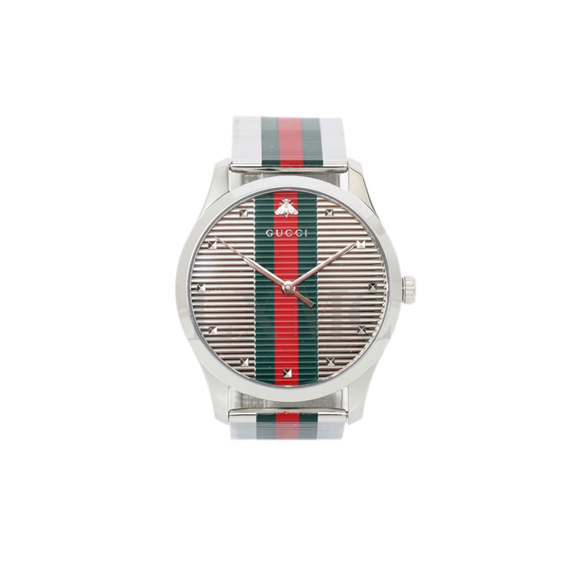 구찌 G 타임리스 삼선 메쉬밴드 시계 스틸워치 YA126284 상품이미지4