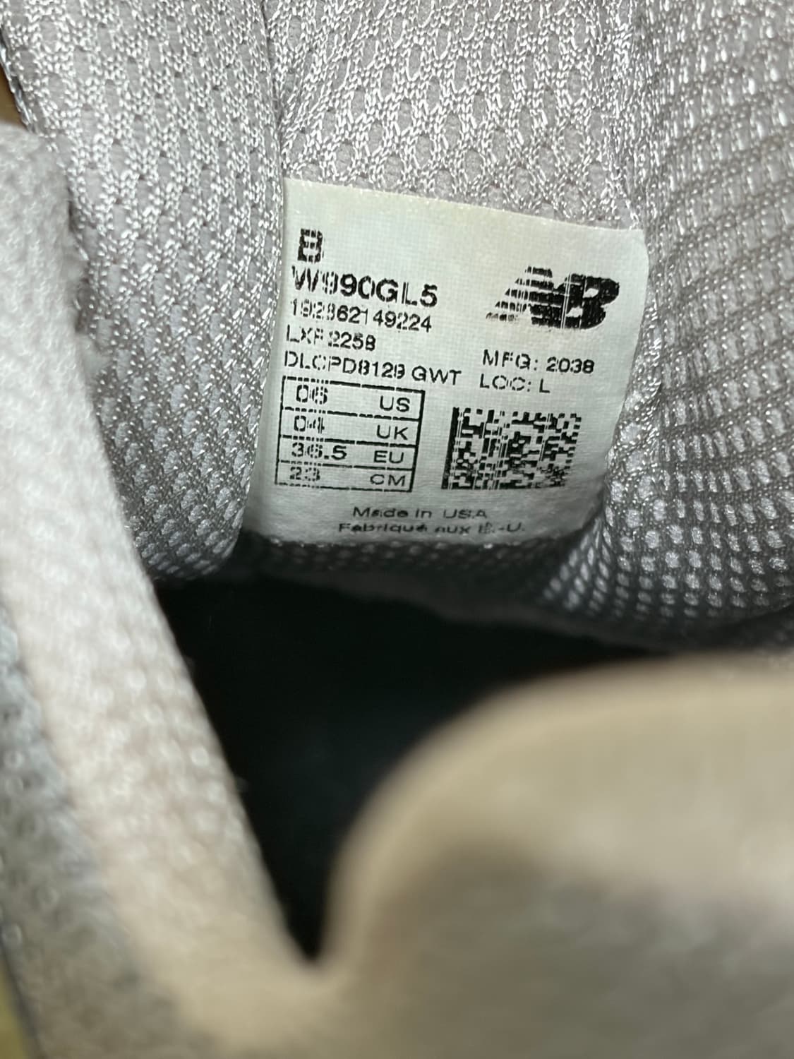 뉴발란스 990v5 그레이 230 USA 상품이미지5