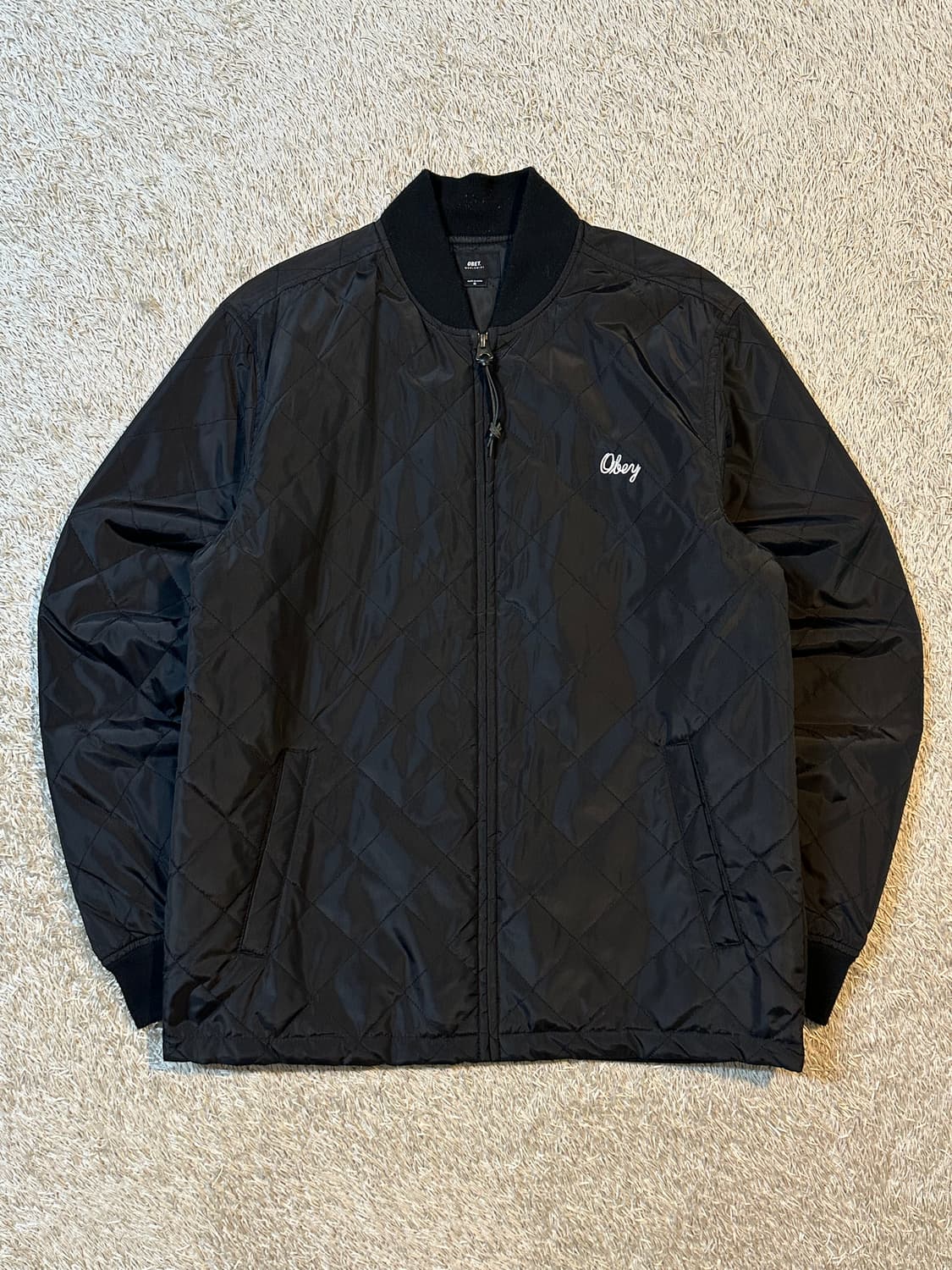 매장판) 오베이 OBEY SAVAGE HELL 퀄팅 봄버 자켓 블랙 상품이미지2