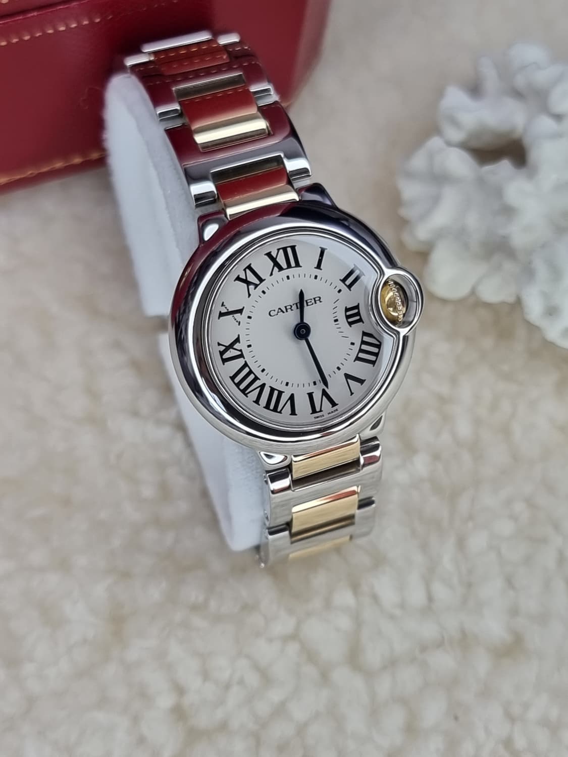 [현대백화점 풀세트] 까르띠에 발롱블루 18K 콤비 28mm 여성용 시계 상품이미지3