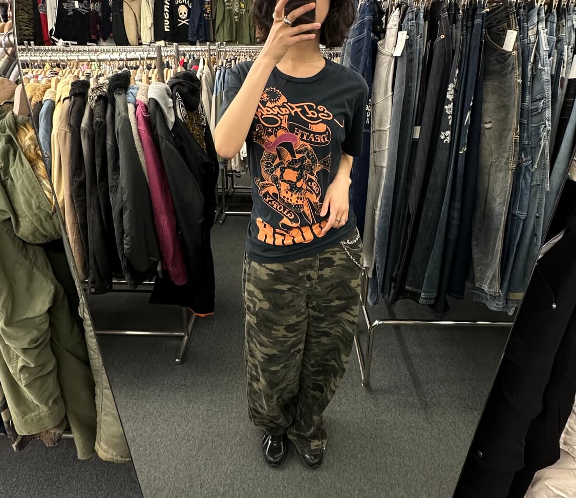 M)Ed Hardy 빈티지 스컬 큐빅 프린팅 반팔 상품이미지1