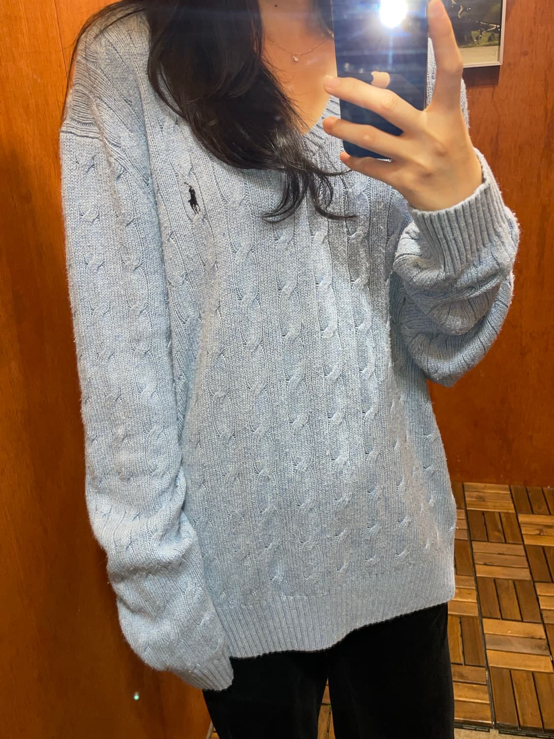 (XXL) POLO 폴로 랄프로렌 케이블 브이넥 니트 상품이미지2