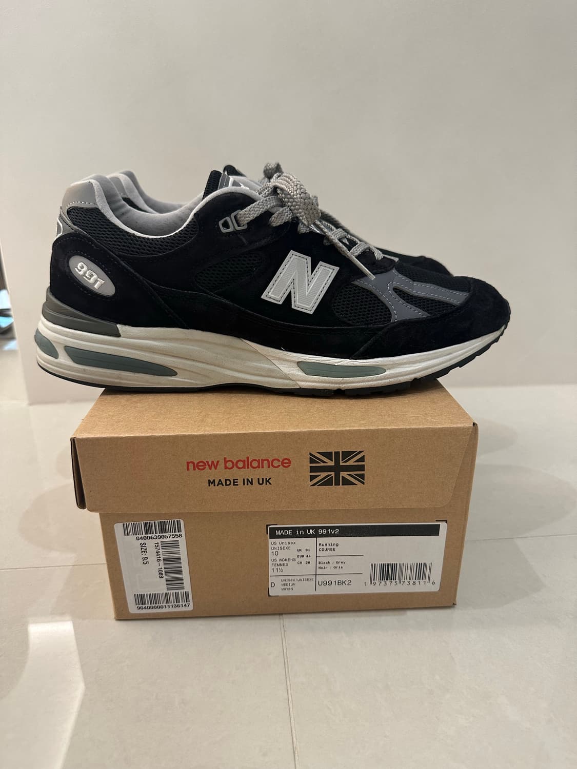 [USED][280] NEW BALANCE 991v2 BLACK 상품이미지1