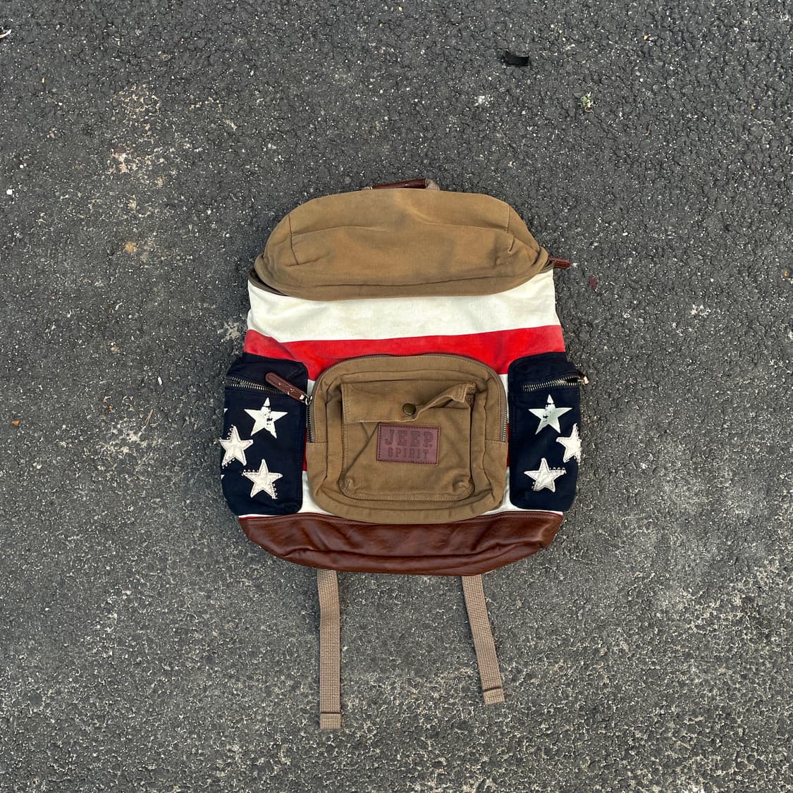 90s JEEP 성조기 밀리터리 백팩 올드스쿨 가방 키치 Y2K 백 상품이미지2