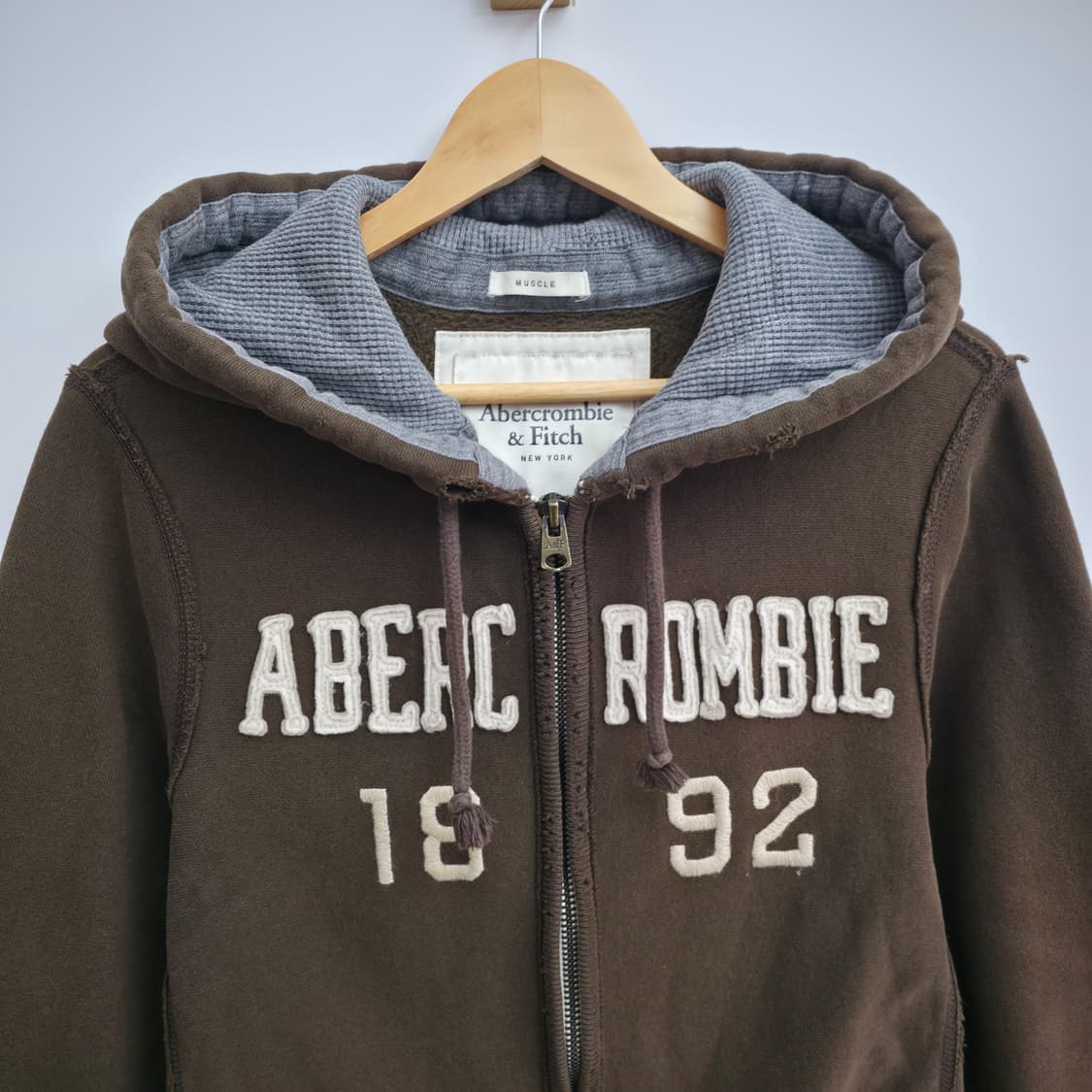[M] 아베크롬비 브라운 후드 집업 상품이미지2