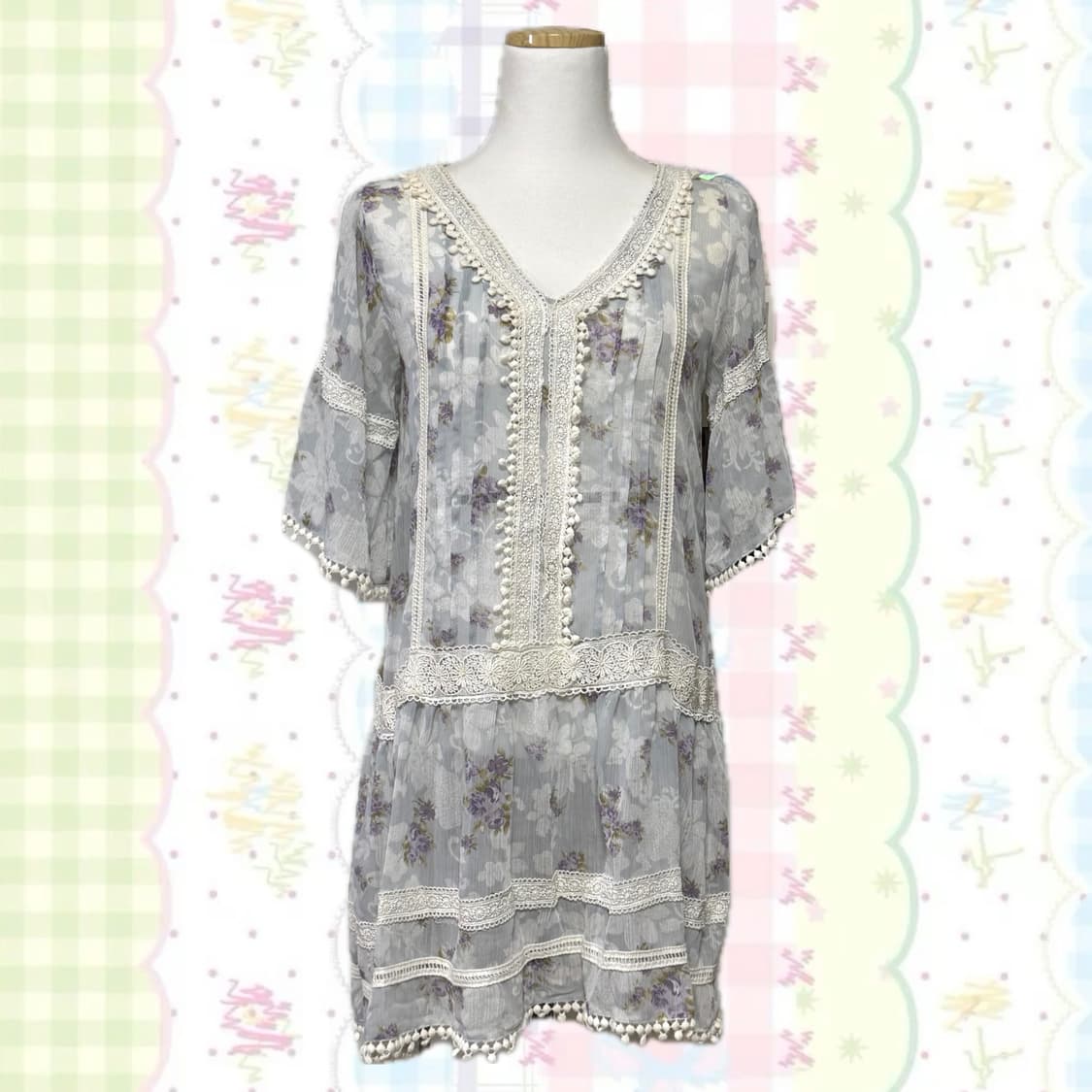 모리걸 하구미 플라워 레이스 원피스 여리핏 상품이미지2