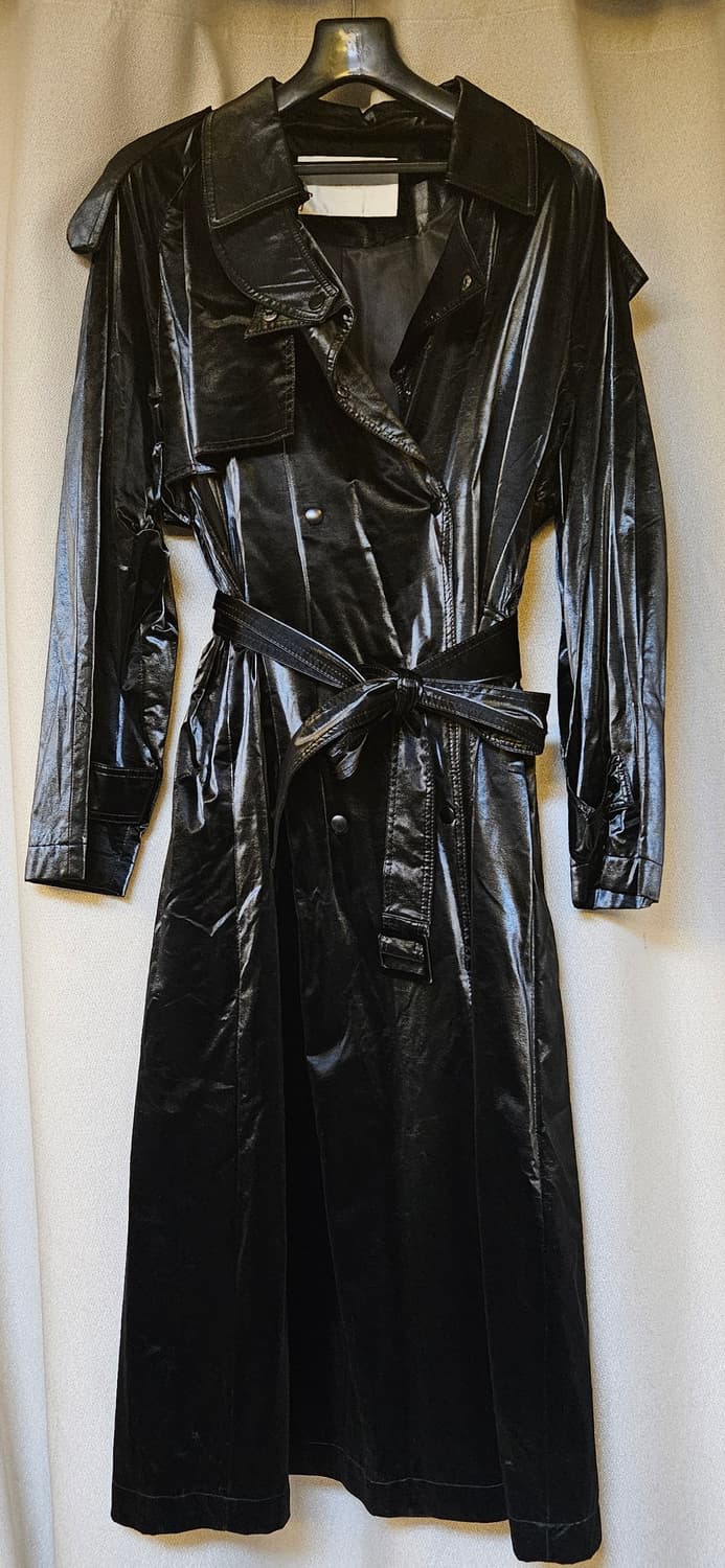 JULL-LOG 유광블랙 트렌치 코트(새상품) 상품이미지1