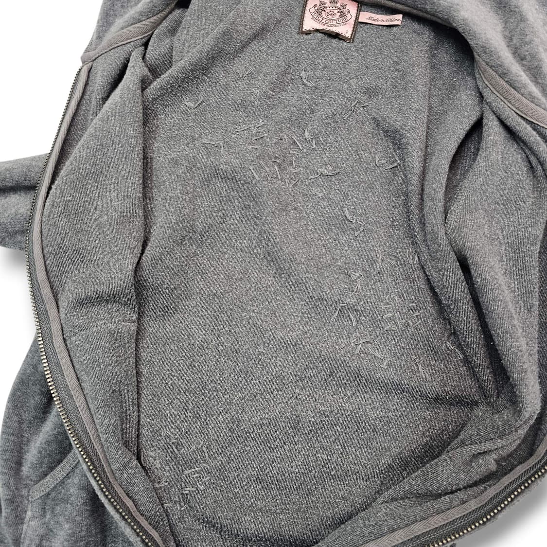  Juicy Couture 벨벳 후드집업 그레이 상품이미지7