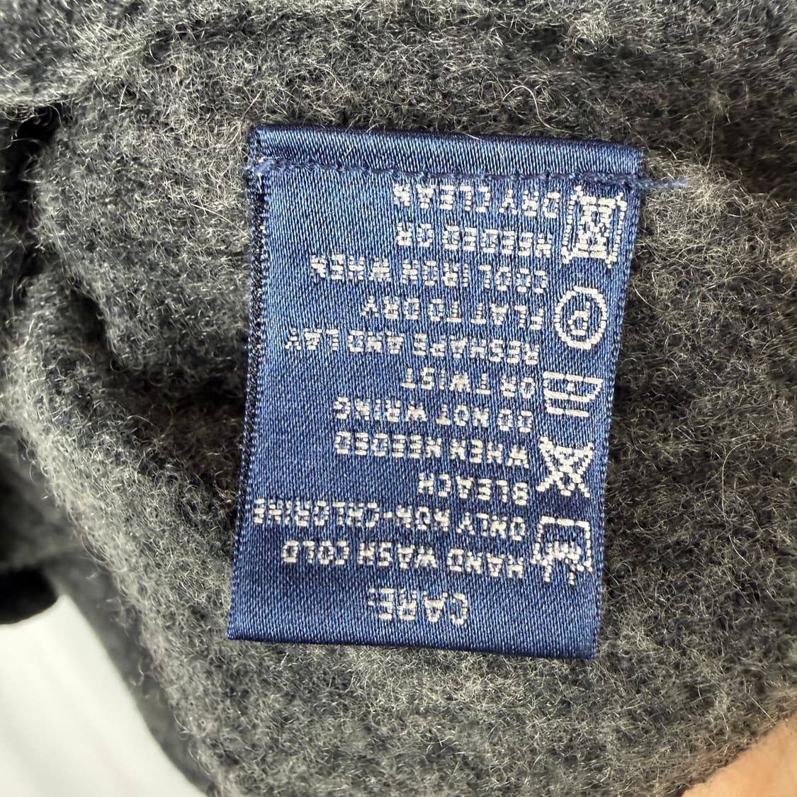 M) 랄프로렌스포츠 울 캐시미어 혼방 크롭 가디건 차콜 상품이미지5