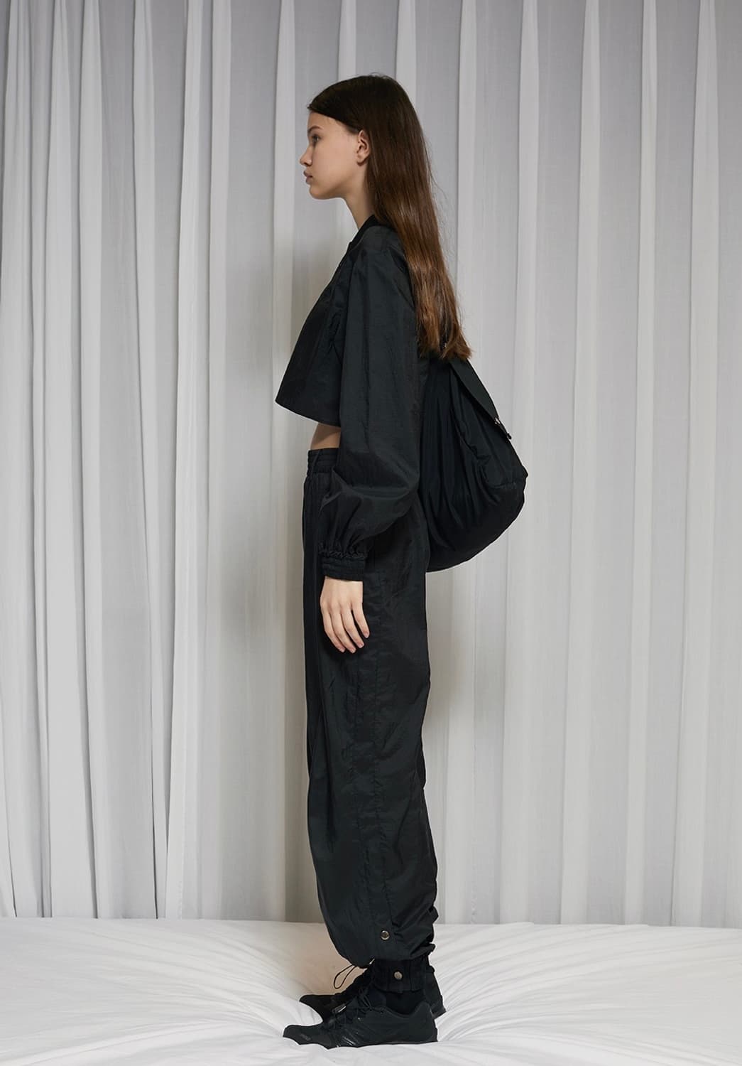 Summer Nylon Crop hood (Black) 상품이미지4