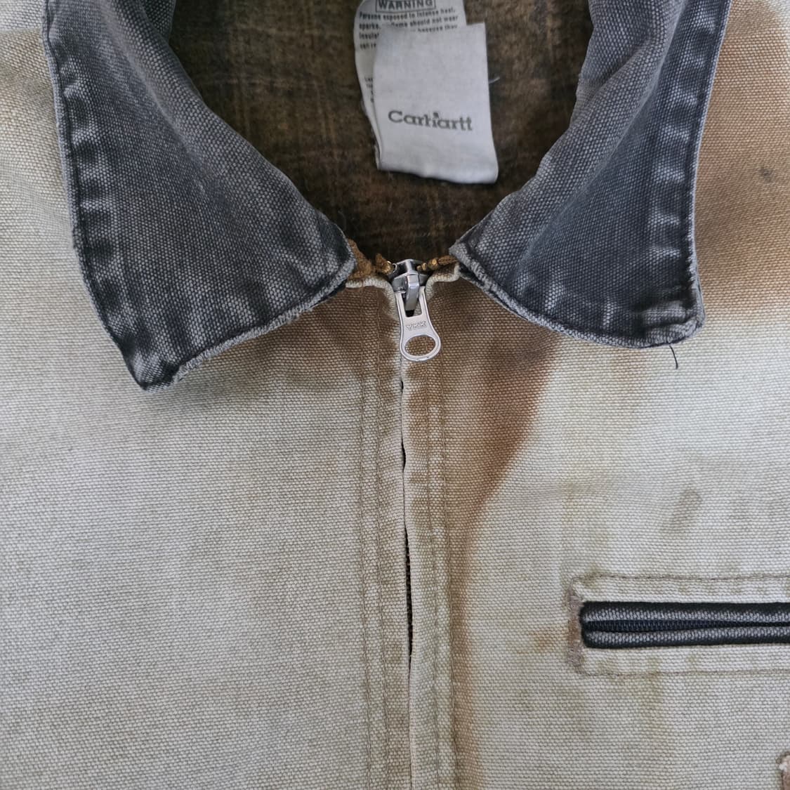 [2XL] REPAIR 00s 칼하트 J97BRN 트래쉬드 디트로이트자켓 상품이미지4