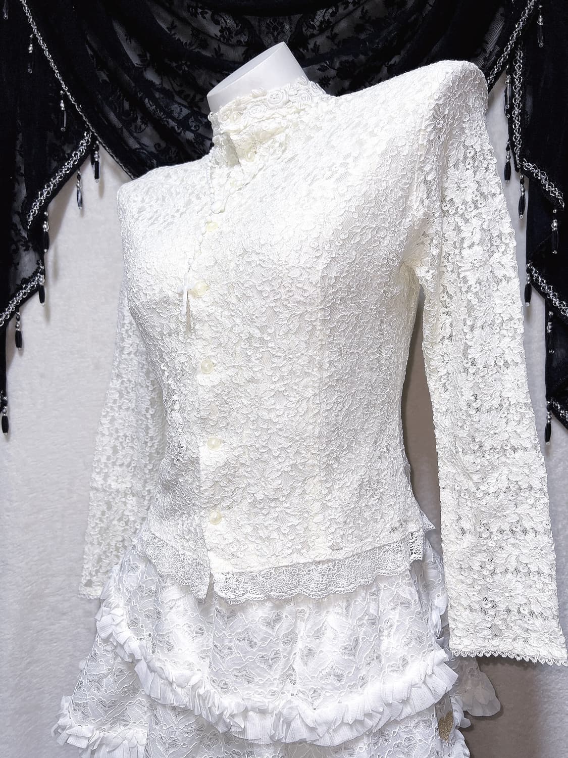 로맨틱고딕 엔젤릭 고스로리 엔틱 레이스 블라우스셔츠 핀터 페어리 오리엔탈 상품이미지2