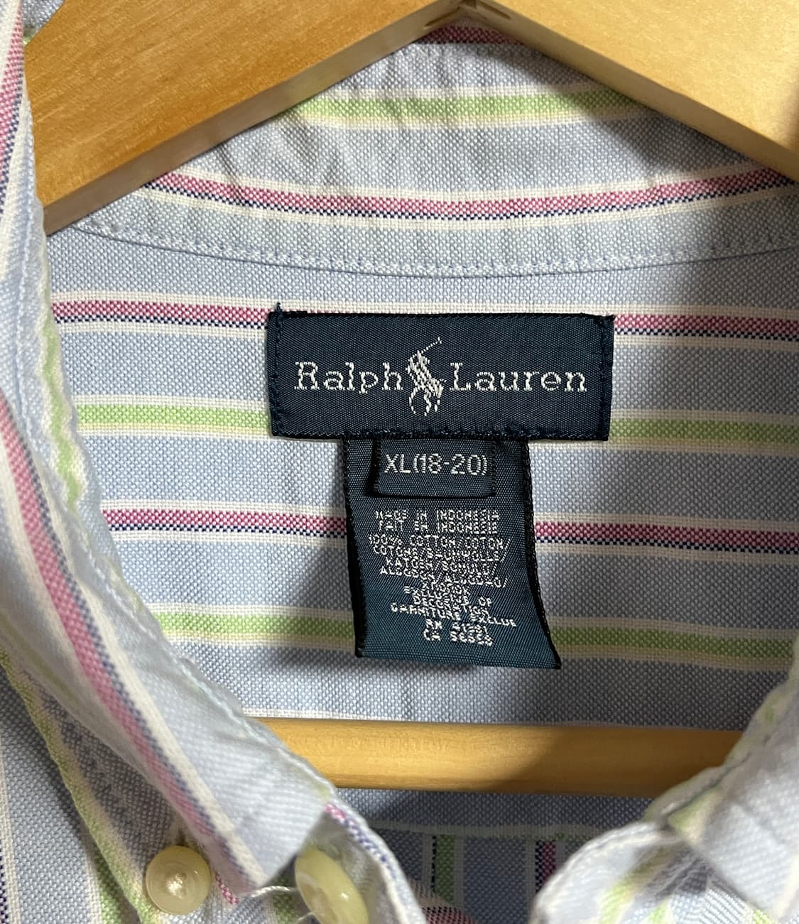 공용 폴로랄프로렌 블루포니 스트라이프 셔츠 남방 XL  상품이미지5