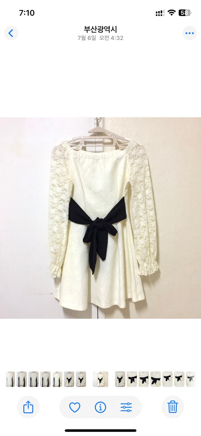 나나 하치깔 mars 레이스 리본 원피스 상품이미지3