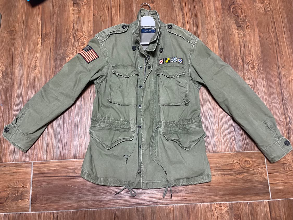 폴로 성조기 비즈 야상 m사이즈 상품이미지1