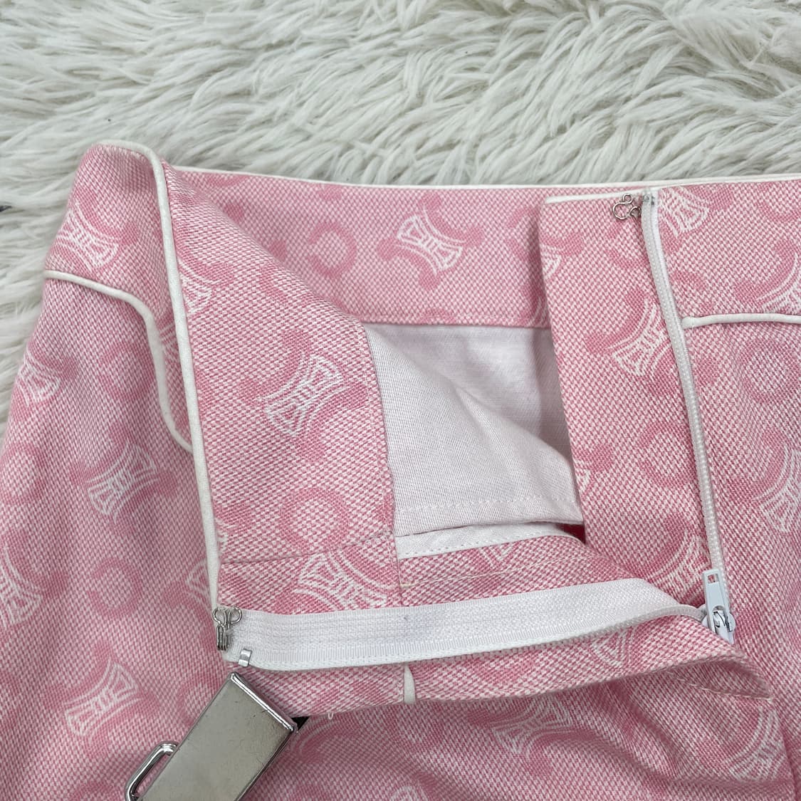 셀린느 핑크 마카담 미디 스커트 상품이미지6