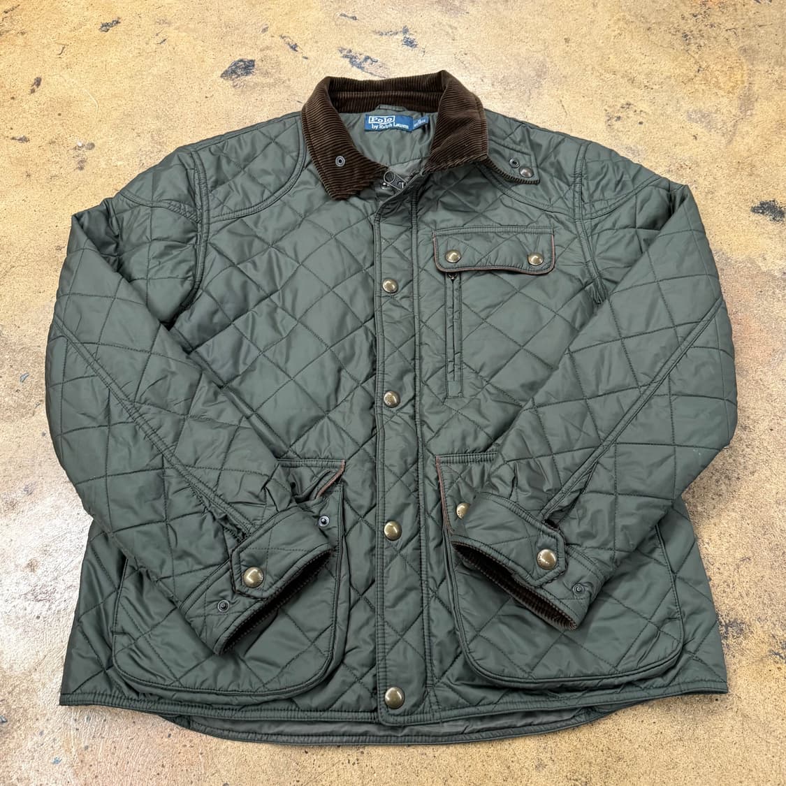 [정품/XL] 폴로 랄프로렌 퀼팅 자켓 카키 b15 상품이미지2