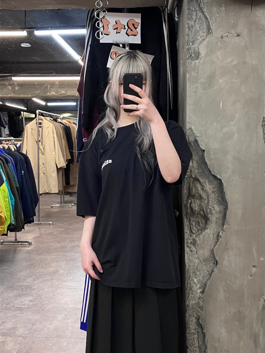 스투시 프린팅 반팔 티셔츠 블랙 XL  #csz3627 상품이미지2