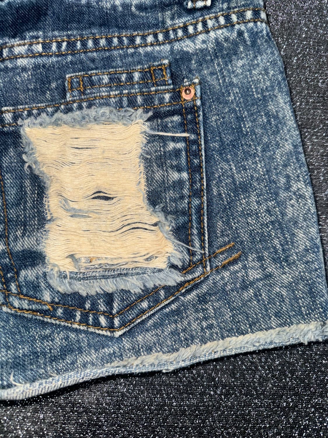 Y2k vintage denim storts 상품이미지3