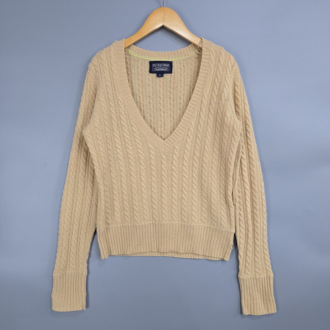폴로 진스 Polo 케이블 브이넥 니트 S 상품이미지1
