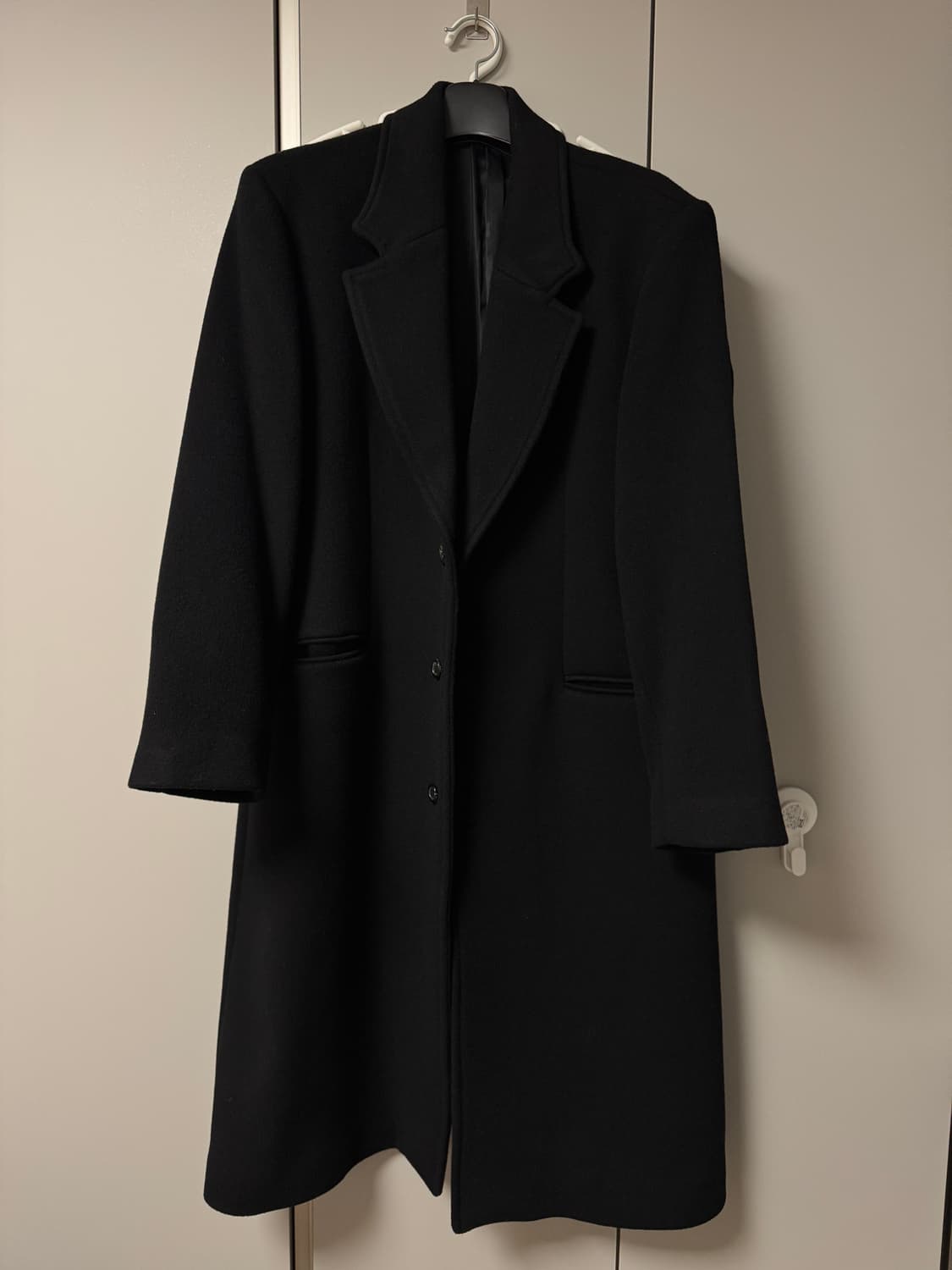 유스 24FW 체스터필드 코트 블랙 L사이즈 상품이미지1