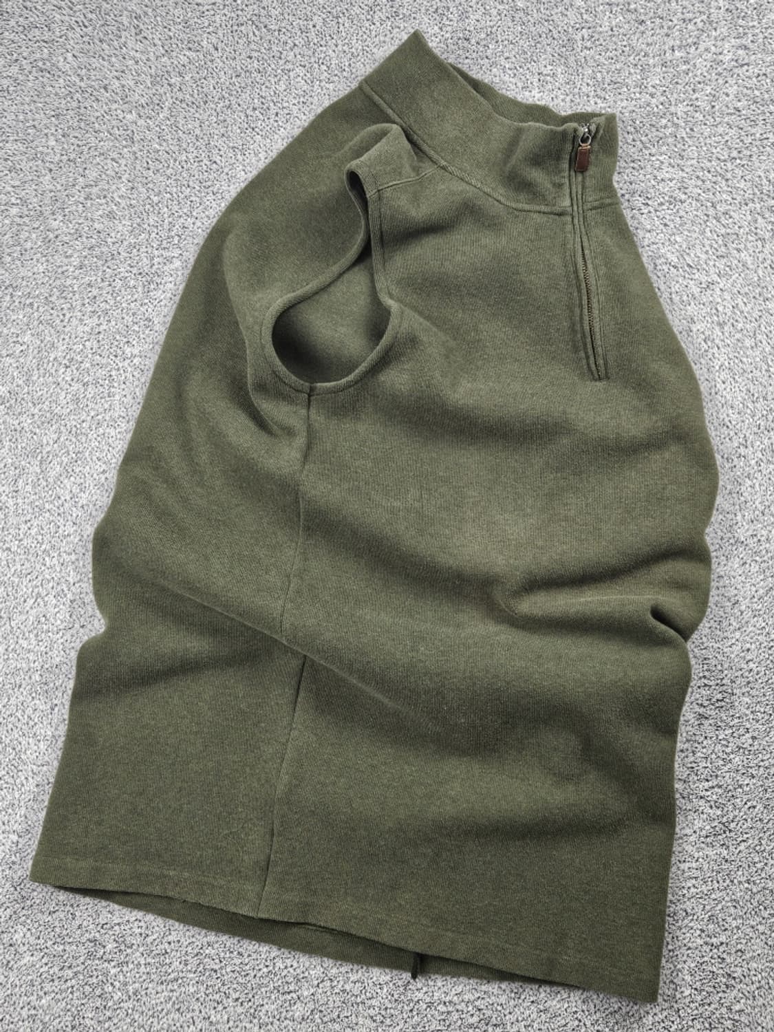 폴로랄프로렌 커팅커스텀 코튼 하프 니트집업 베스트 (4XL)/ 10507 상품이미지3