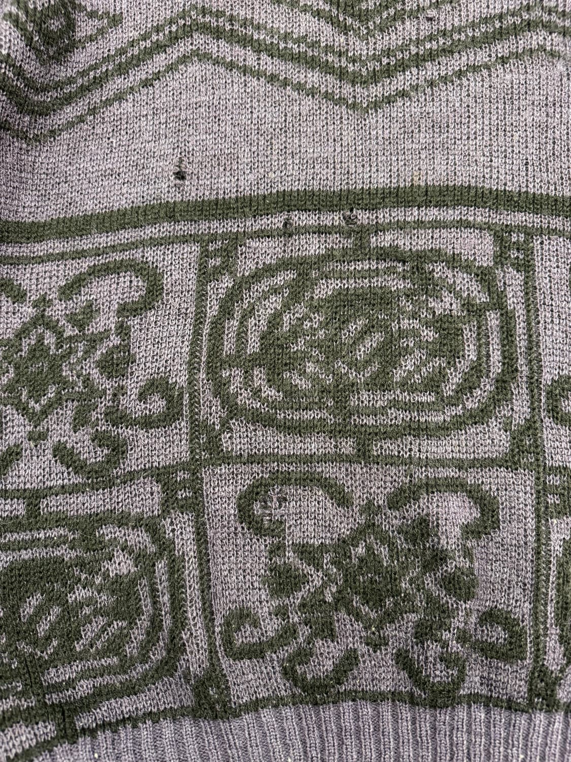 OS)Japanese vintage 패턴 퍼플 니트 (핀홀) 상품이미지4