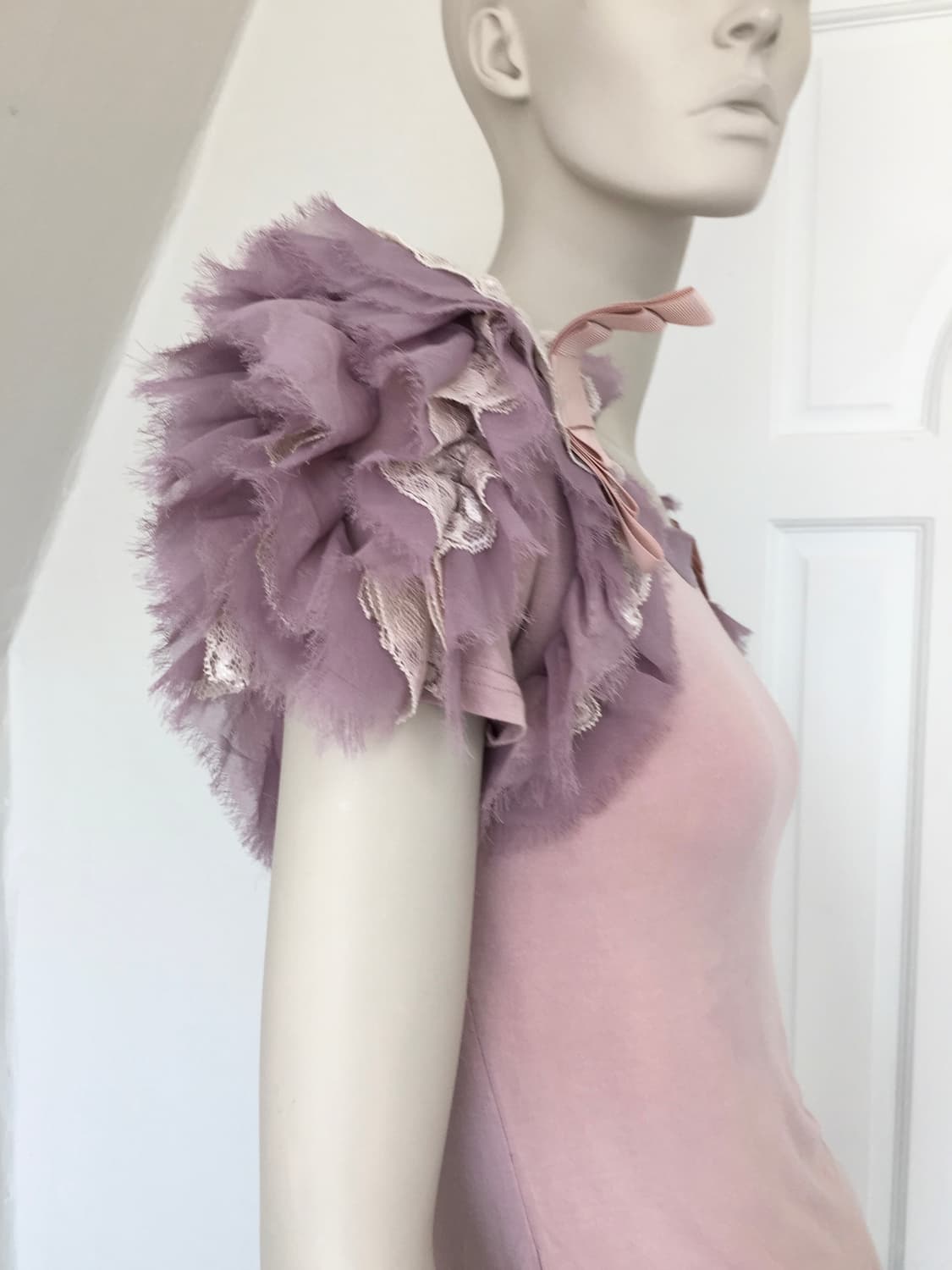 Decorative Sleeve Detail Purple Top 상품이미지2