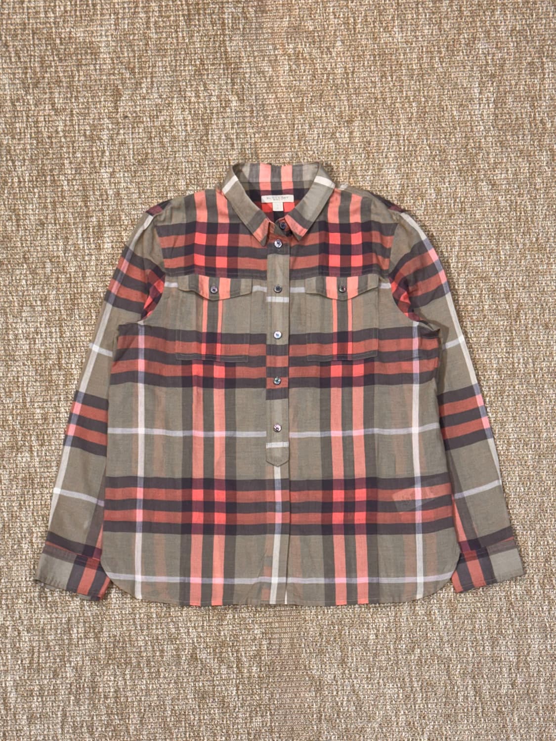 버버리 시스루 체크 남방 상품이미지1