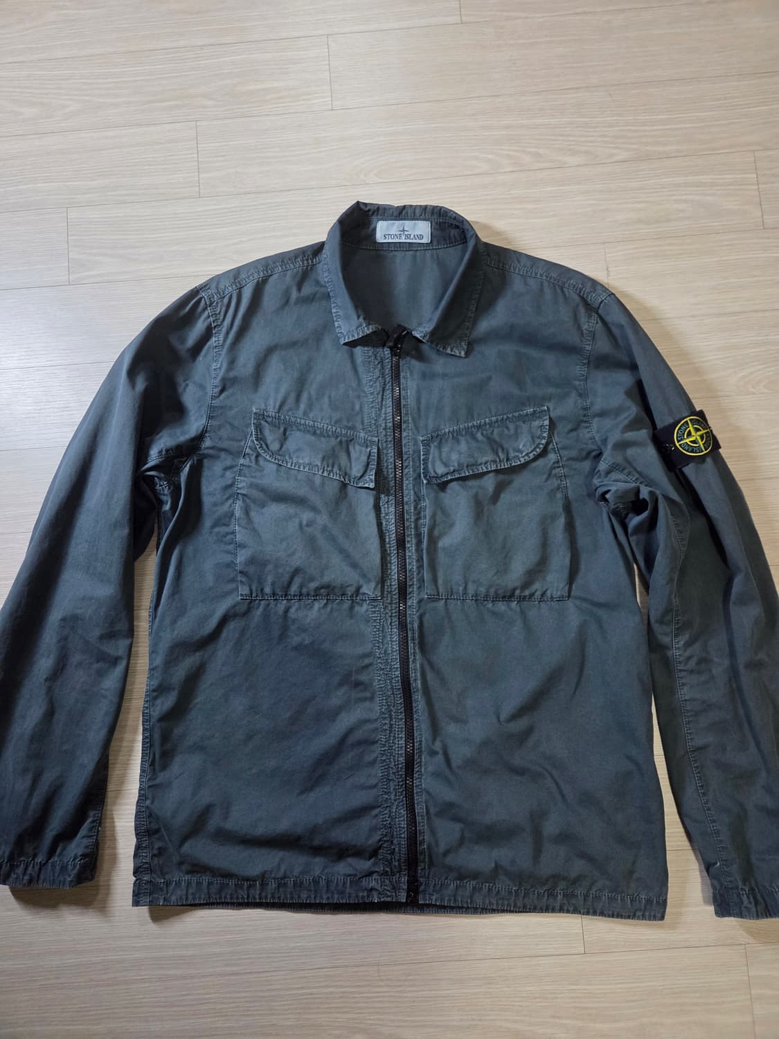 [정품/급처] 스톤아일랜드 올드이펙트 오버셔츠 세이지 그린 상품이미지1