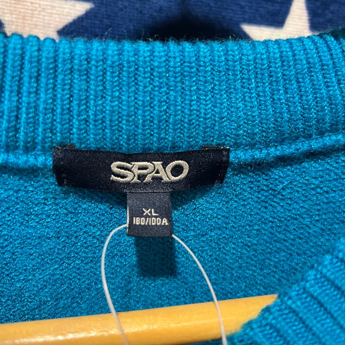 스파오 포인트 자수 블루 니트 상품이미지4